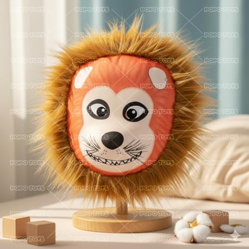 Image of PoPo Toys Animal Lion Face Mask for Kids | Party Supplies for an Animal Themed Halloween /Holi | Pack of 1 (Any One
