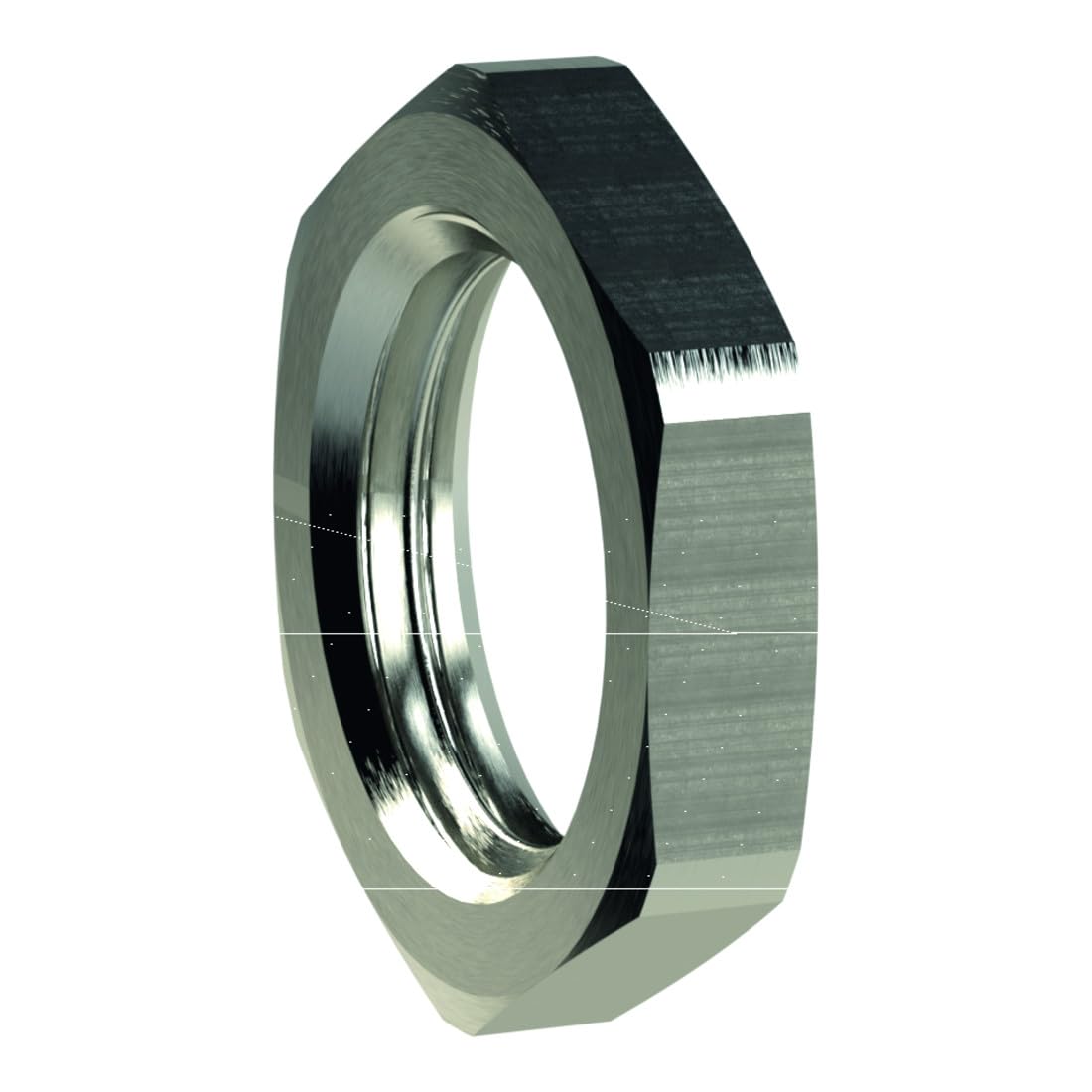 RIEGLER Sechskant-Gegenmutter M20x1,5 SW 27 vernickelt