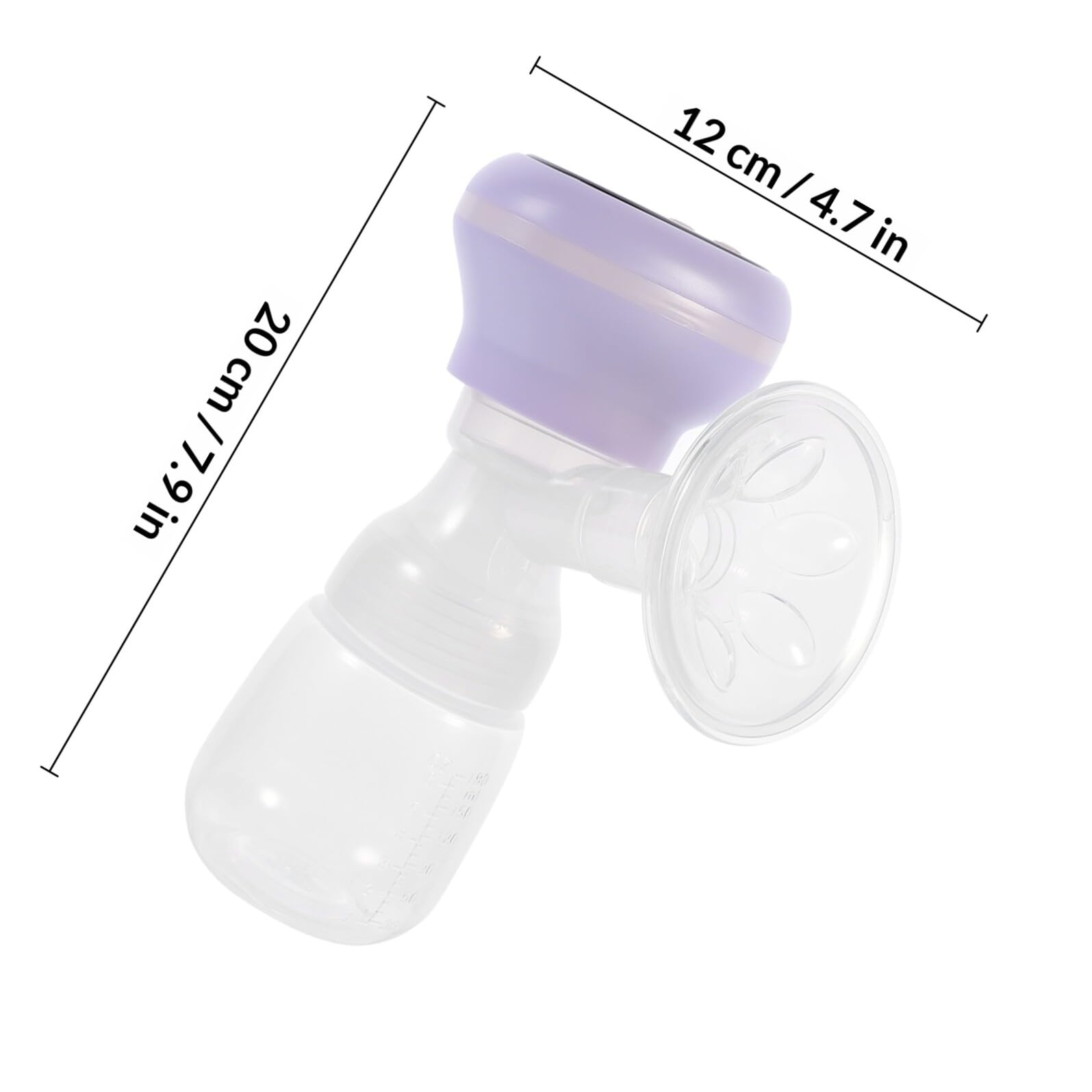 Abaodam Extractor de Leche Eléctrico Unilateral Silencioso, Bomba de Ordeño Eléctrica Ajustable 9 Niveles, Silicona Segura, Color Púrpura, Accesorio para Lactancia Materna en Casa