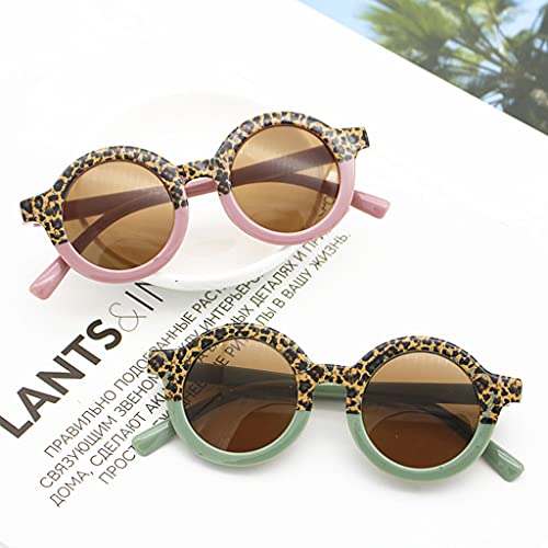 Toddler Kids Cute Leopard Round Sunglasses UV for Protection Baby Girl Boy Cute Bear Shape Chirldren3