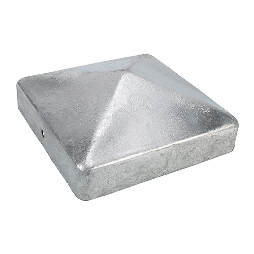 Timco Black Fence Post Cap Hot Dipped Galvanised - 75Mm
