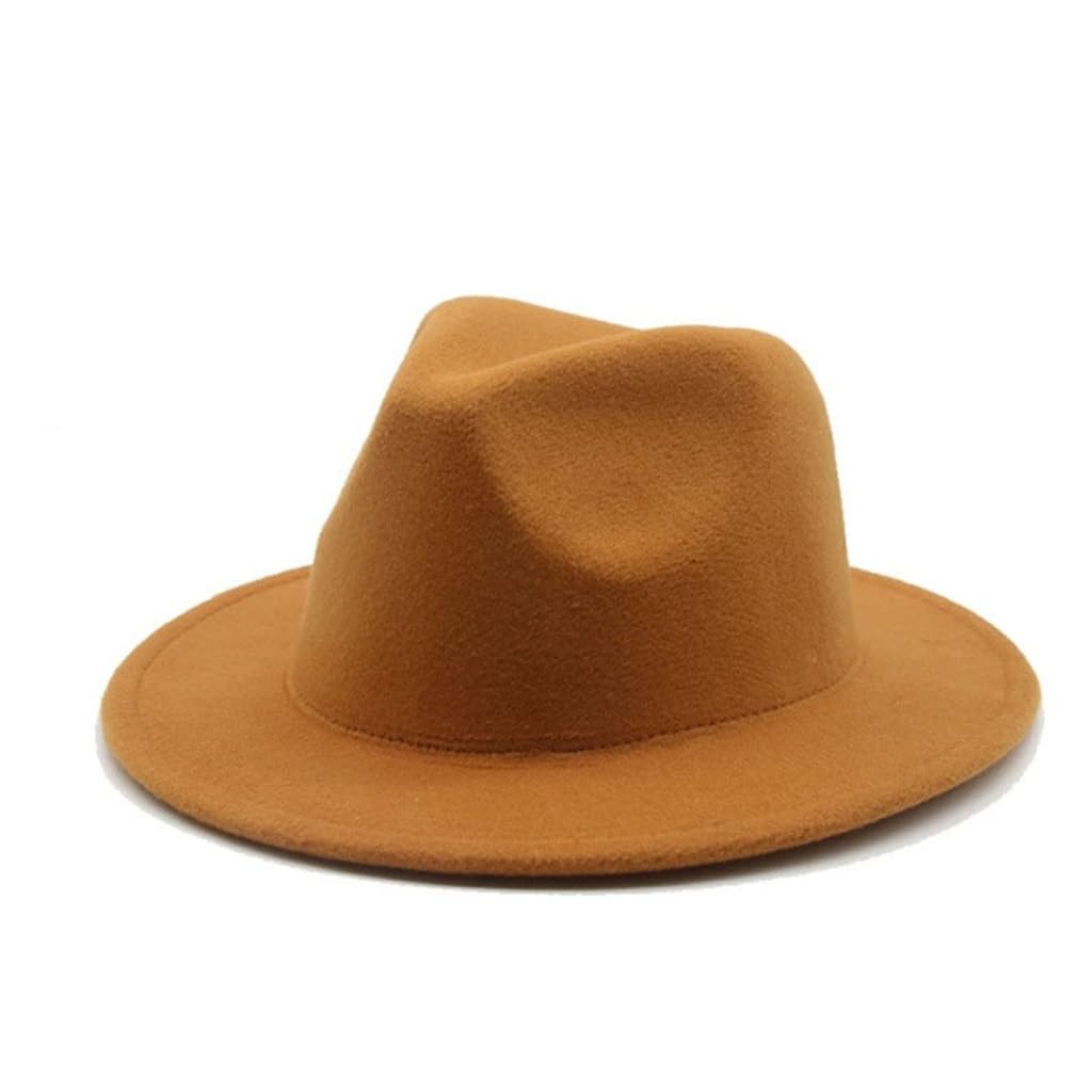 Chapeau en feutre d'automne à large bord pour homme et femme look jazz bohème chic