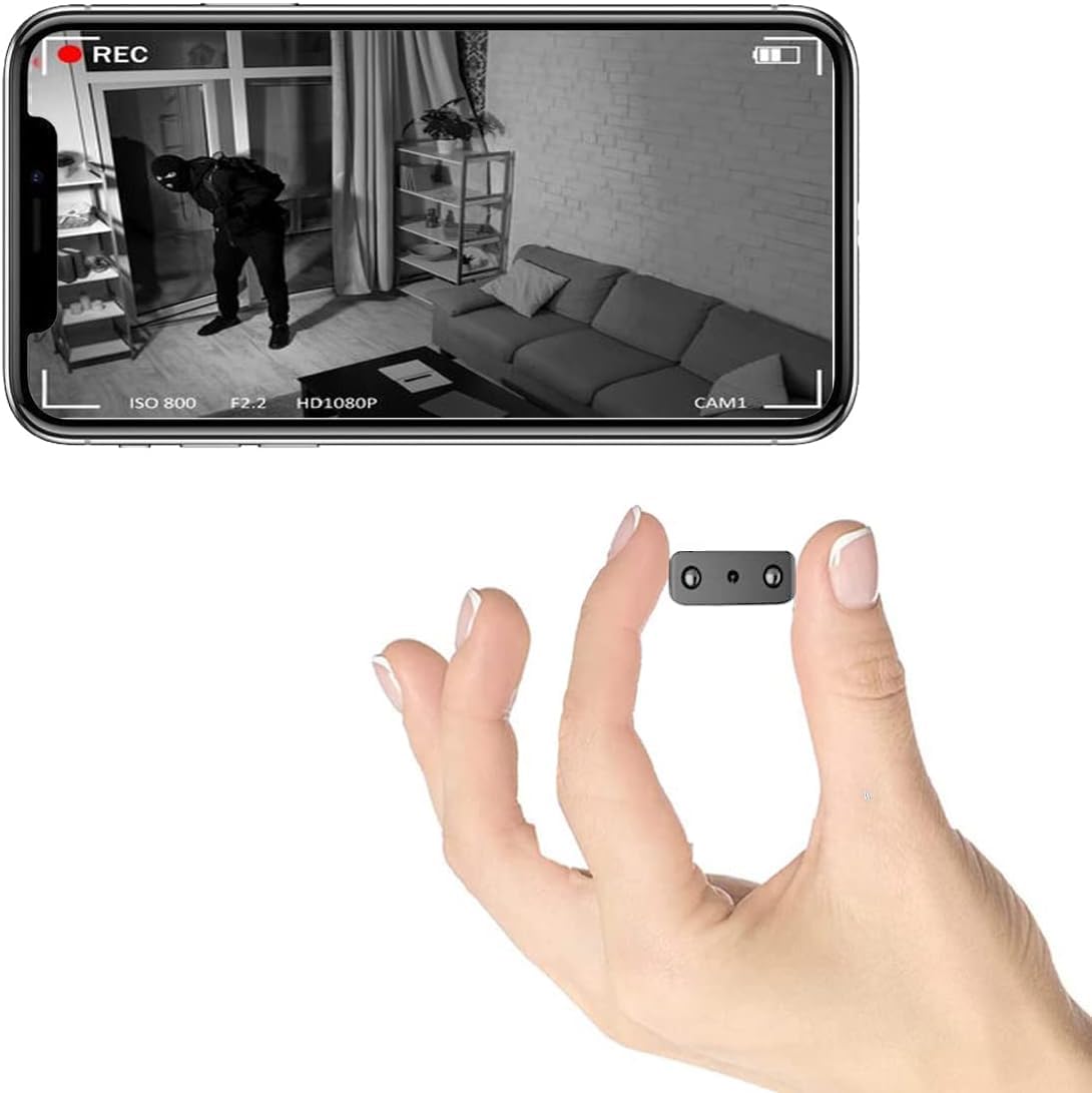 Mini Spy Camera WiFi, Smallest Hidden Cameras HD1080P for Home Security Surveillance, Small Portable Nanny Cam with Phone App, Motion Detection, Night Vision for Indoor