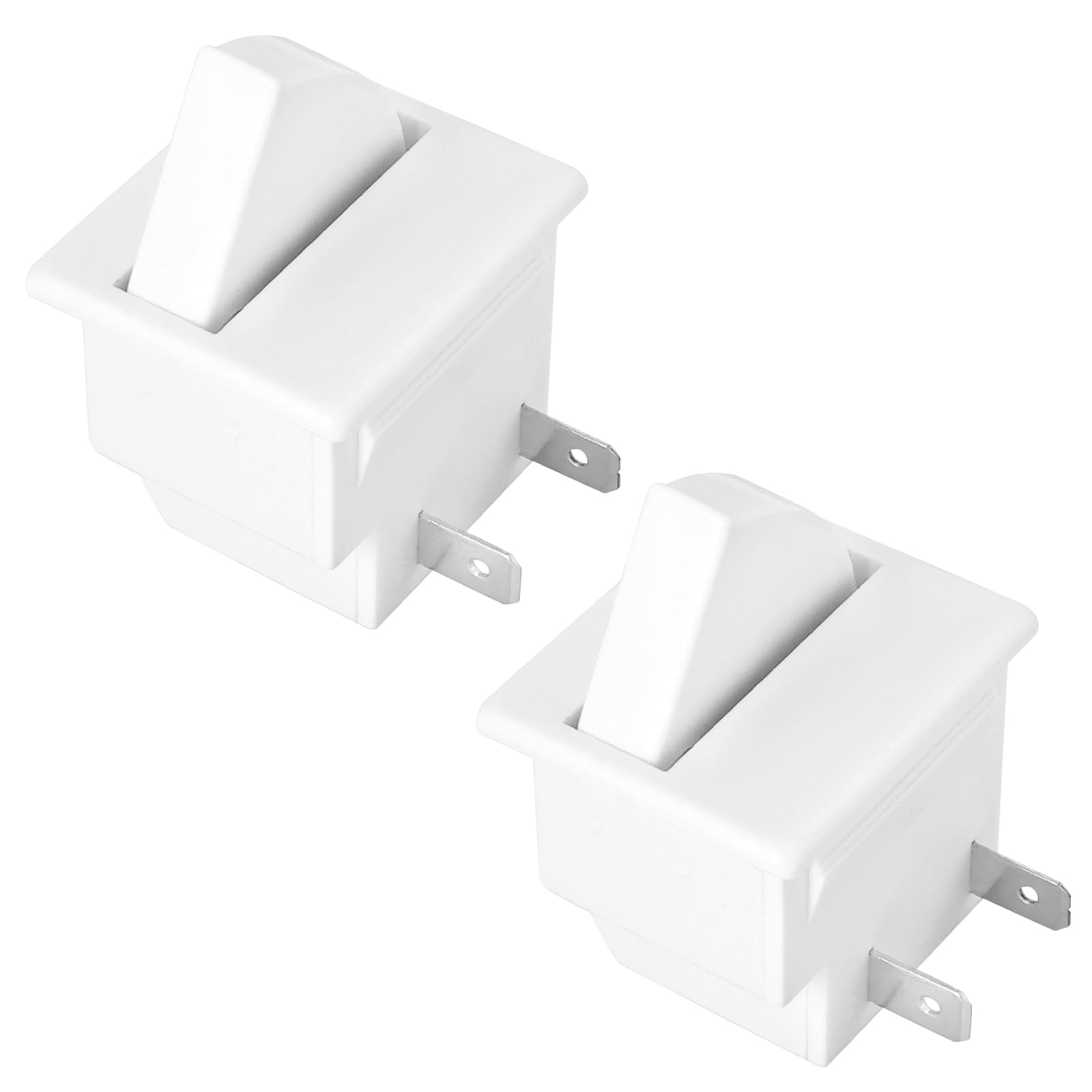 Vgol Light/White 2Pcs 5A 125V 2Pin Refrigerator Freezer Door Lamp Switch Replacement Fridge Parts Suitable For Most Refrigerators
