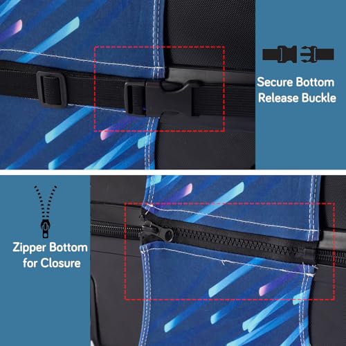Image of HOKIPO 220gsm Durable and Washable Suitcase Covers for Trolley Suitcase, Medium (21-22inch) - Cosmic Streaks (AR-6344-D18)
