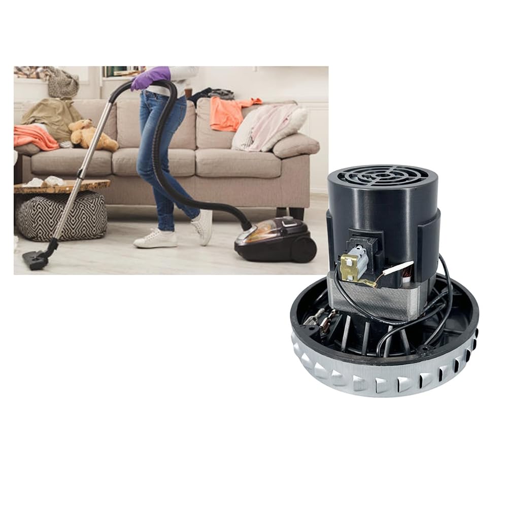 Motor de Aspiradora de 1400 W, Silencioso, Diámetro de 130 Mm, Repuesto para Uso Doméstico y Comercial.