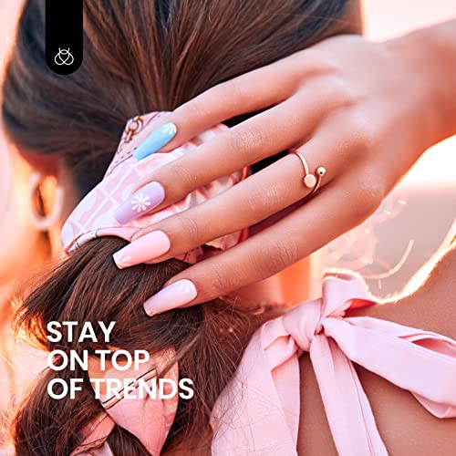 Beetles Gel Polish Nail Set 20 Colors Dreamy Town Collection Pastel Girly Sparkle Glitter 2023 Spring Summer Macaroon Bright Manicure Kit For Girls Women With 3Pcs Base Top Coat #TOP3