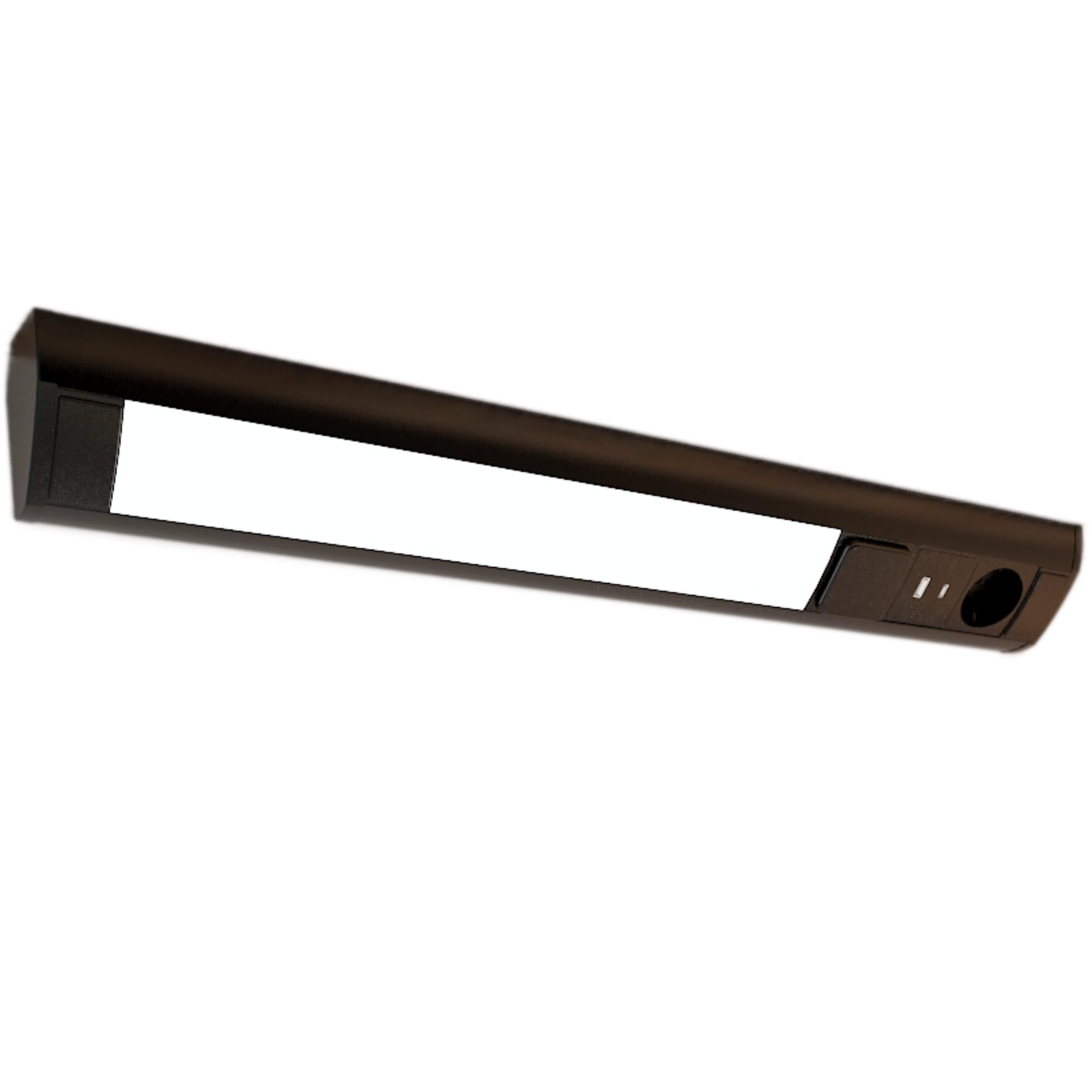 kalb I LED Unterbauleuchte mit Schalter und Steckdose, 230VAC Anschluss, 3000 Kelvin, USB-Port Typ A+C, Aluminium + ABS, IP20 schwarz