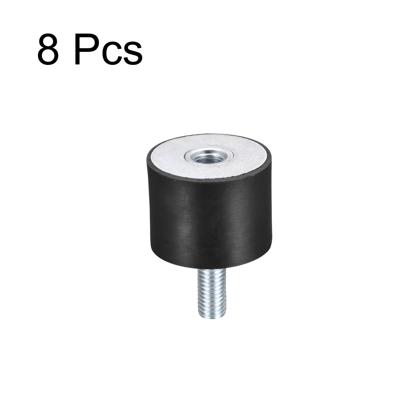 sourcing map 8uds Goma Soportes M10 Macho/Hembra Vibraciones Aislador