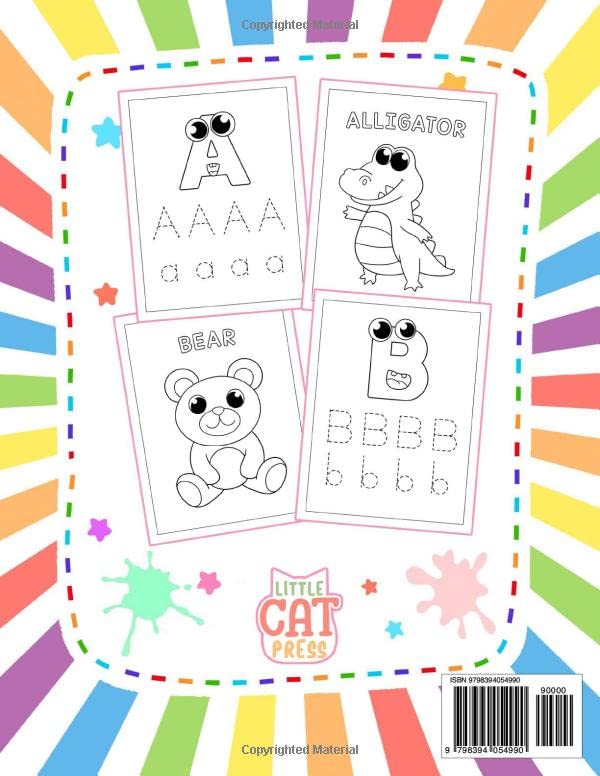 Miniatura 2 de Happy Alphabet Cute And Fun Things & Animals Coloring And Tracing Book For Kids Ages 2-4, Toddlers and Preschoolers (Coloring Book For Kids)