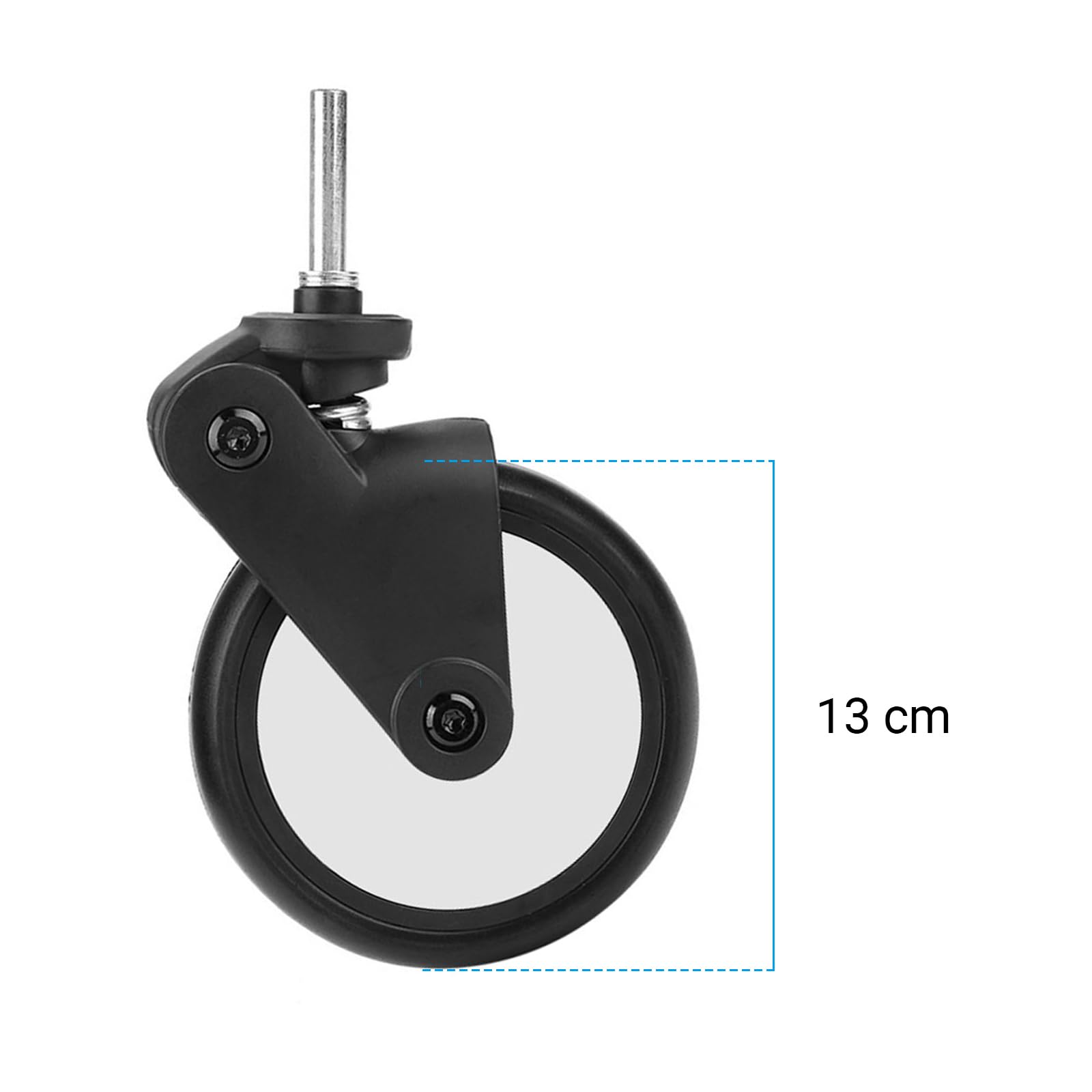 Roues De Poussette, Accessoires De Roue en Caoutchouc pour Poussette Roues en Caoutchouc Remplaçables Universelles Accessoires pour Roues Avant Et Arrière De Poussette(1 Paire de Roues Avant)