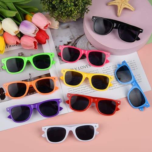 10/20/40 Pack Kids Sunglasses Bulk Retro Party Favors for Wedding Beach Summer Pool Party Supplies Goodie Stuffers2