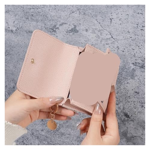 Solid Color Short Wallet, Portable Bifold Coin Purse, Women's Credit Card Holder(White)3