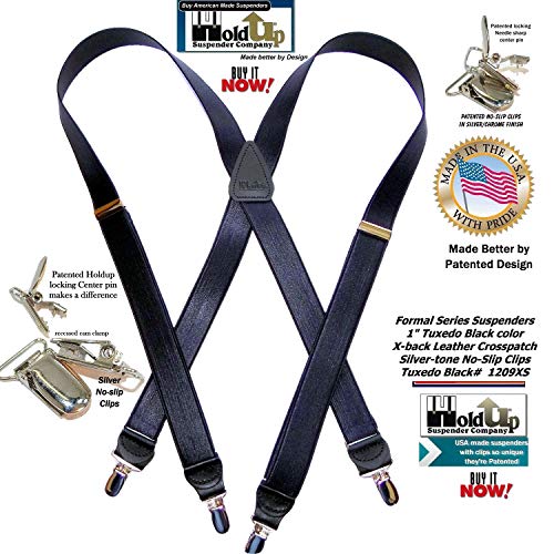 Image of Hold-Up Formal Series Men's X & Y-Back Suspenders with No-Slip Clips