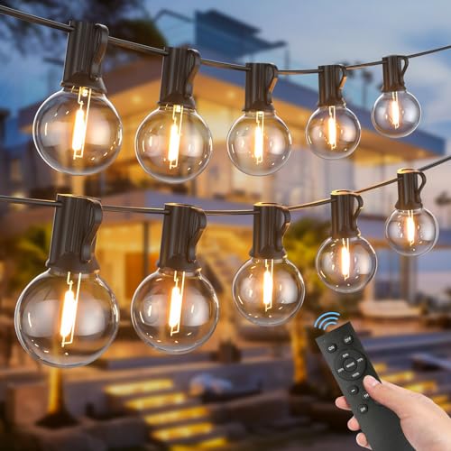 LONIUTO Catena Luminosa Esterno 45M/150FT, G40 Luci da Esterno Giardino con 75+3 LED, 2700K Bianco Caldo Impermeabile Catena Luci Esterno, Adatta per Festival, Matrimoni, Feste, Giardini, Terrazze