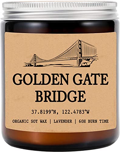 Golden Gate Bridge - California Scented Candle - Organic Soy Wax - Gift for Her - Gift for Him - New Home Gifts - Birthday Gift for Friend - National Park Gifts - State Candles