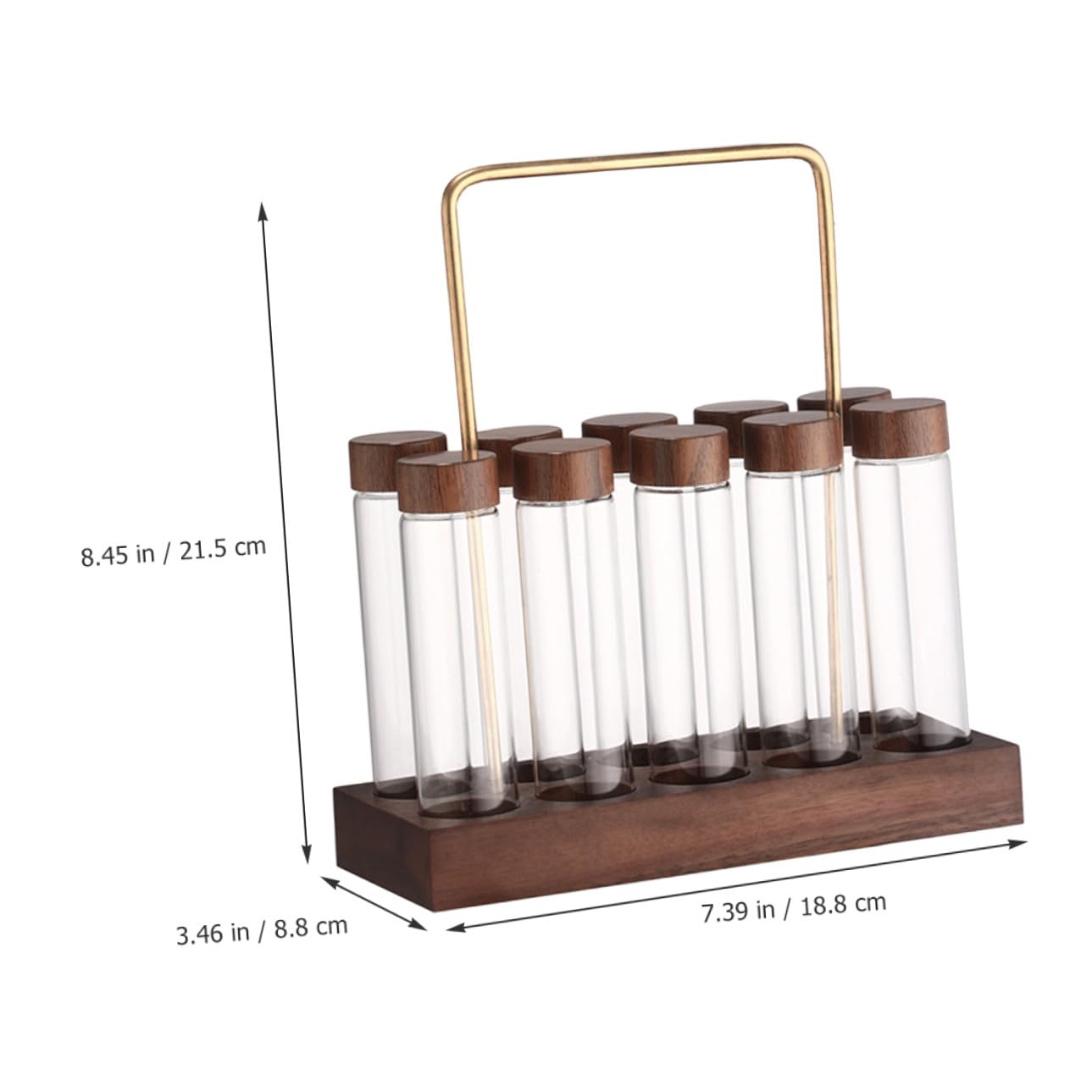 Ipetboom Teiliges Kaffee bohnen aufbewahrungsset Glasröhrchen mit Holzständer Luftdichte Kaffeebohnen Behälter Transparent Wiederverwendbar Stilvolles Küchen display für Kaffee liebhaber