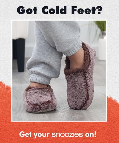 Image of Snoozies Mens Two Tone Fleece Lined Slippers - Comfortable Slippers for Men - Two Tones