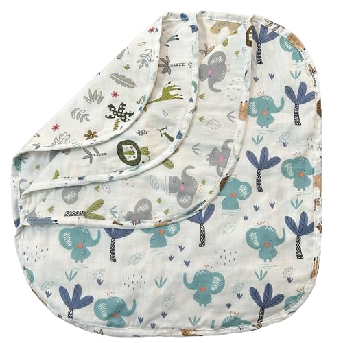 Image of Trance Home Linen Pure Cotton 3-Layered Multipurpose Baby Burp Cloth | Baby Receiving Cloth | Skin-Friendly Reusable | Cotton Baby Burping Towel (Pack of 3, 40x40 cm, Baby Pug)