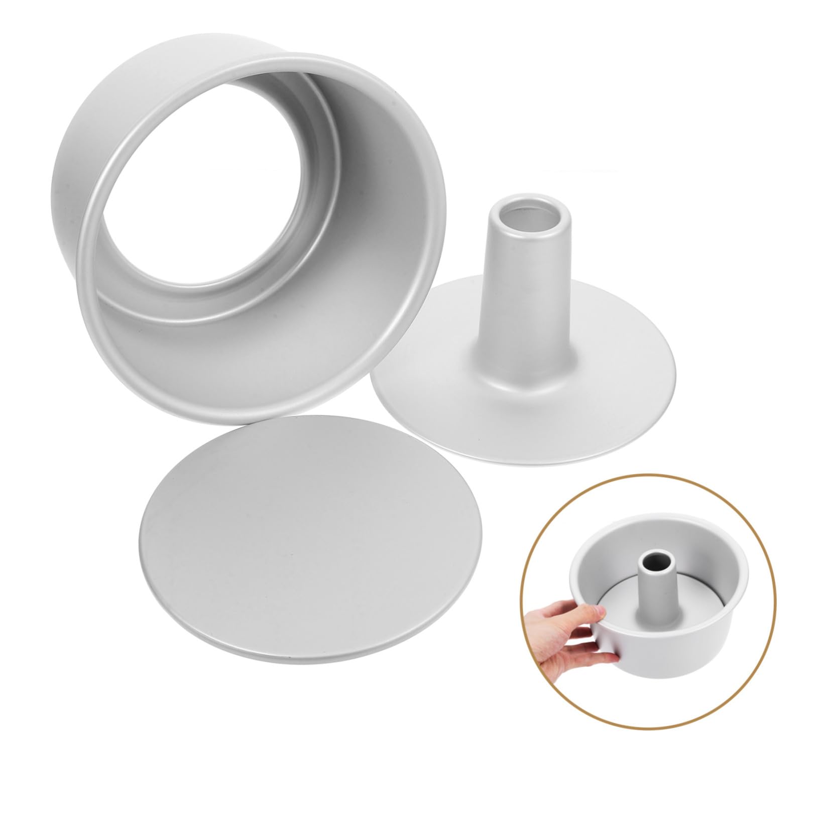 Molde para Bizcocho Redondo Desmontable de Aluminio Aleación Antiadherente para Horno Repostería