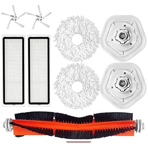Replacement Spare Parts Main Brush Side Brush Mop Pads Hepa Filter Fit For Dreametech W10 Robtic Vacuum Cleaner (Set 2) Cover