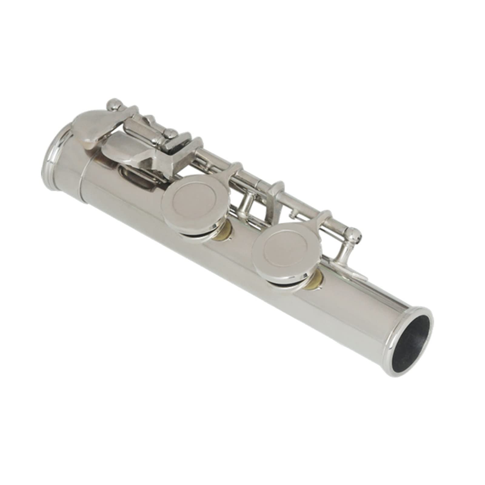Strumento A Fiato Flauto Traverso In Argento A 16 Fori Con Chiave In Do E Custodia In Pelle Flauto Standard