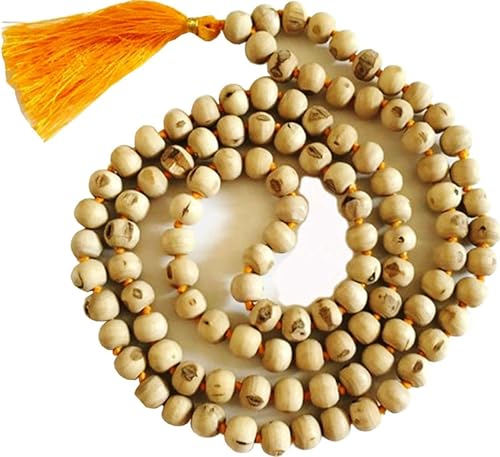Image of The Real and Genuine Certified Tulsi Japa Mala | Natural 108 + 1 Beads Tulsi Seed Mala | Laxmi Pooja Mala | Meditation | Spritual Practices. /Certified..