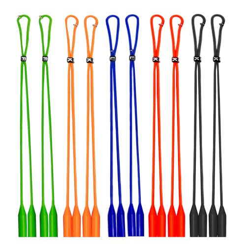 ZEMINRI 10 PCS Silicona Cordon Gafas Ajustable Antideslizante y Multicolor