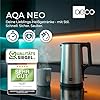 aeco AQA NEO elektrischer Wasserkocher Edelstahl Tee-Kocher Teebereiter electric kettle tea-maker boiler | 1,7 Liter, 2150 Watt, BPA-frei, Kalk-Filter, kabellos, CoolTouch-Doppelwand, Champaign Silber #1