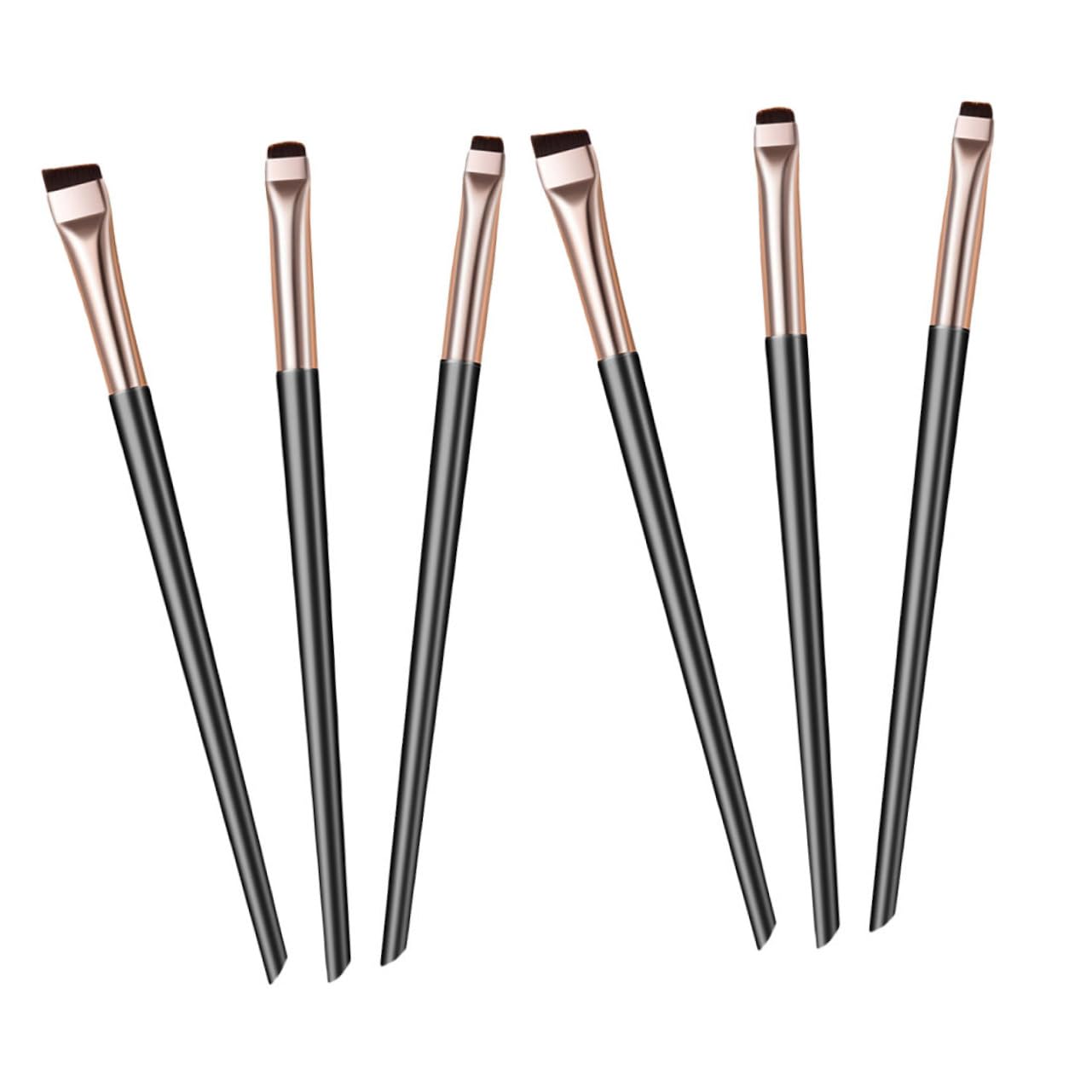 TOVINANNA Elegant Eye Shadow Brush Set 6 Eyeliner Brushes for Women Precision Angled and Small Eyeliner Brushes