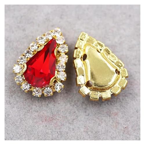 Boutons en cristal à dos rabattable haut de gamme avec base dorée - 5