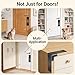 2Pcs Door Scratch Protector & Kick Plate for Bottom of Door - 4x16 Inch Stainless Steel, Dog Scratch Door Protector & Cat Scratch Protection, Tool-Free Peel and Stick for Interior/Exterior Doors White