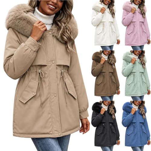 Parka Winter Jacket Women Windproof Thicken Warm Soft Fleece Lined Coats - image 1