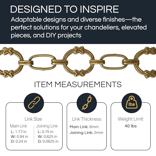 Image of RCH Hardware Lighting Chain, Oil Bronze Black