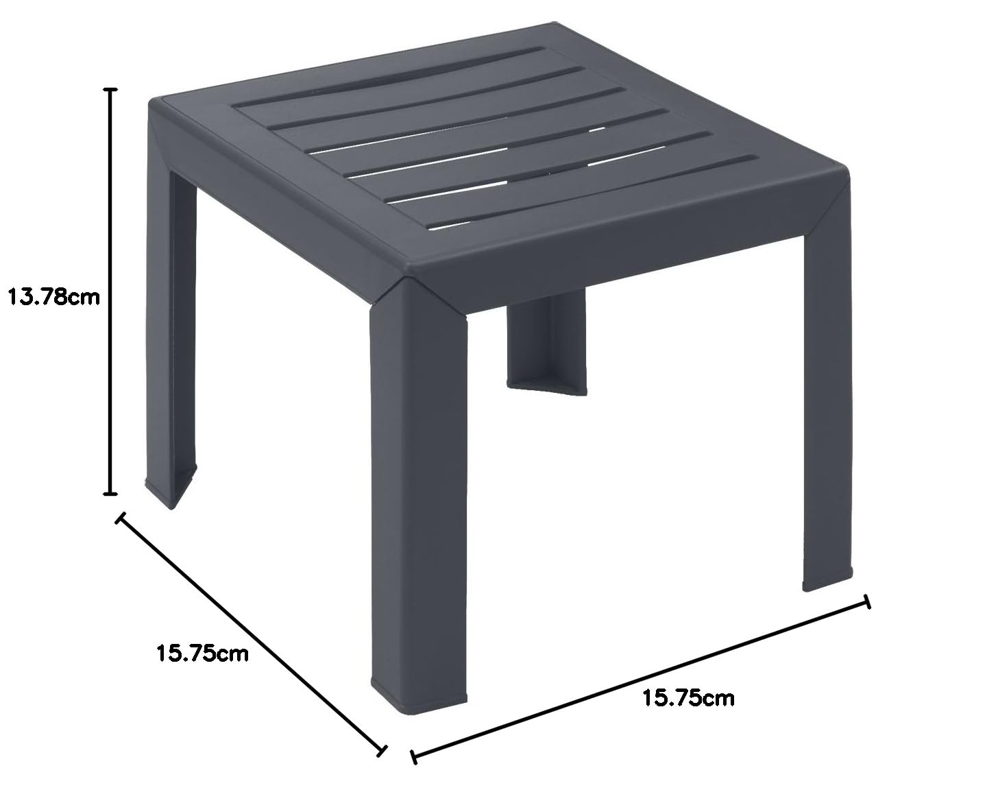 GROSFILLEX 53001002 Miami Mesa Auxiliar, Antracita, 40 x 40 cm