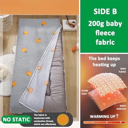 Futon-Matratzenbezug, 100 % Baumwolle, mit Reißverschluss, japanischer Boden-Futonbezug, maschinenwaschbar, volle Größe, 360°-Wickel-Design