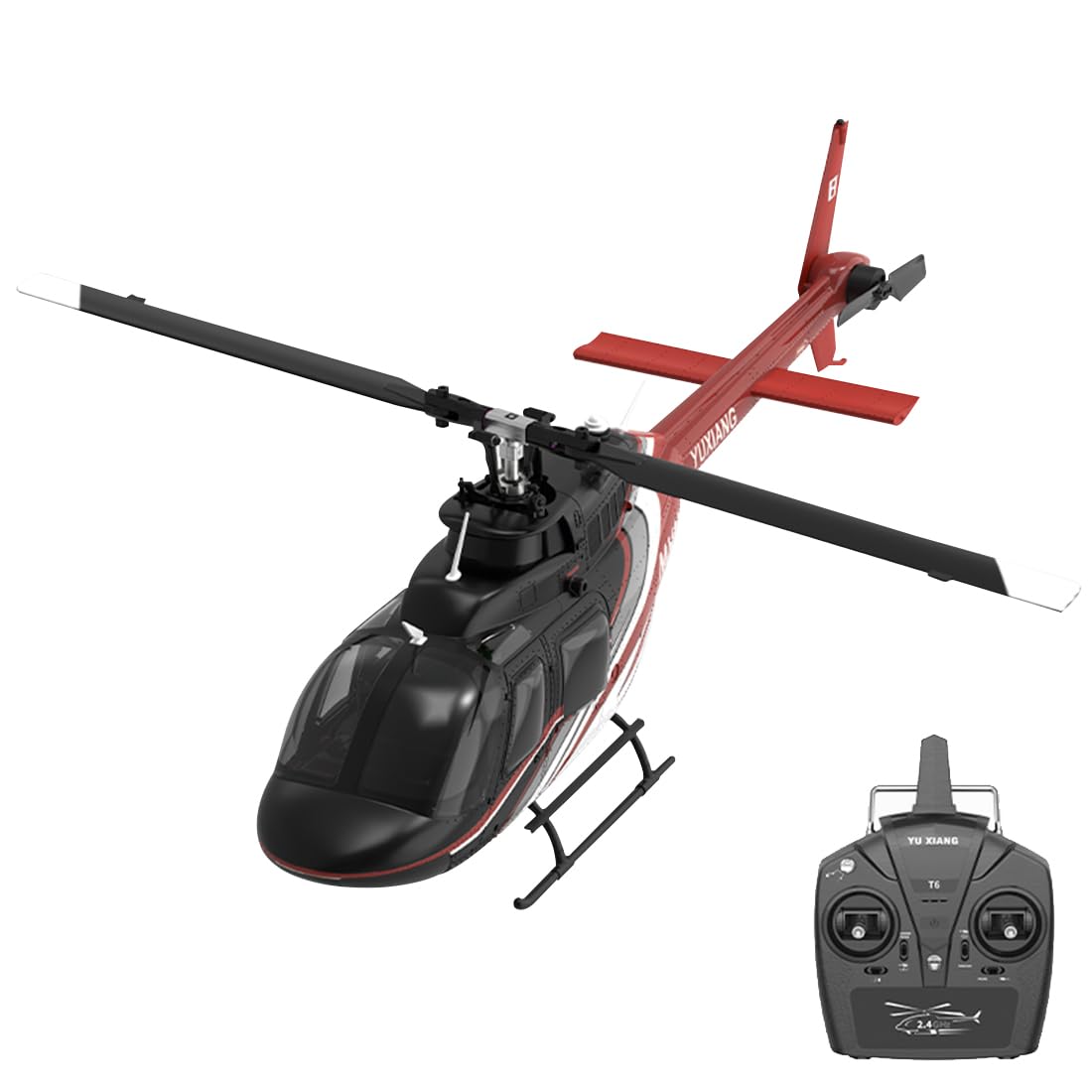 Rtf Rc Helicopter，YU Xiang F08 1/27 Scale Bell 206 Brushless Direct-Drive 3D/6G Flybarless RC Helicopter Model with Optical Flow Positioning 2024
