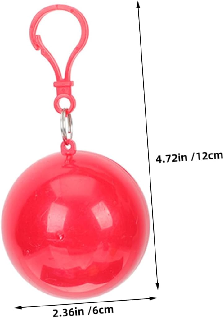 4pcs Ball Shaped Disposable Rain Coat for Adults Waterproof Portable
