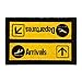 Produktbild CKB Ltd® ARRIVALS AND DEPARTURES Airport Novelty DOORMAT Kokosmatte Türmatte Fußmatte Einzigartige Fußabtreter Front / Back Door Matten mit einem rutschfesten PVC-Rücken - Natürliche coir - Indoor & Outdoor