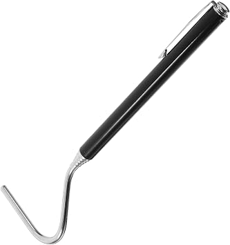Retractable Stainless Steel Snake Hook with Extendable Long Handle, Wear-resistant and Easy to Carry Snake Catcher Tool for Reptile Handling and Wild Catching