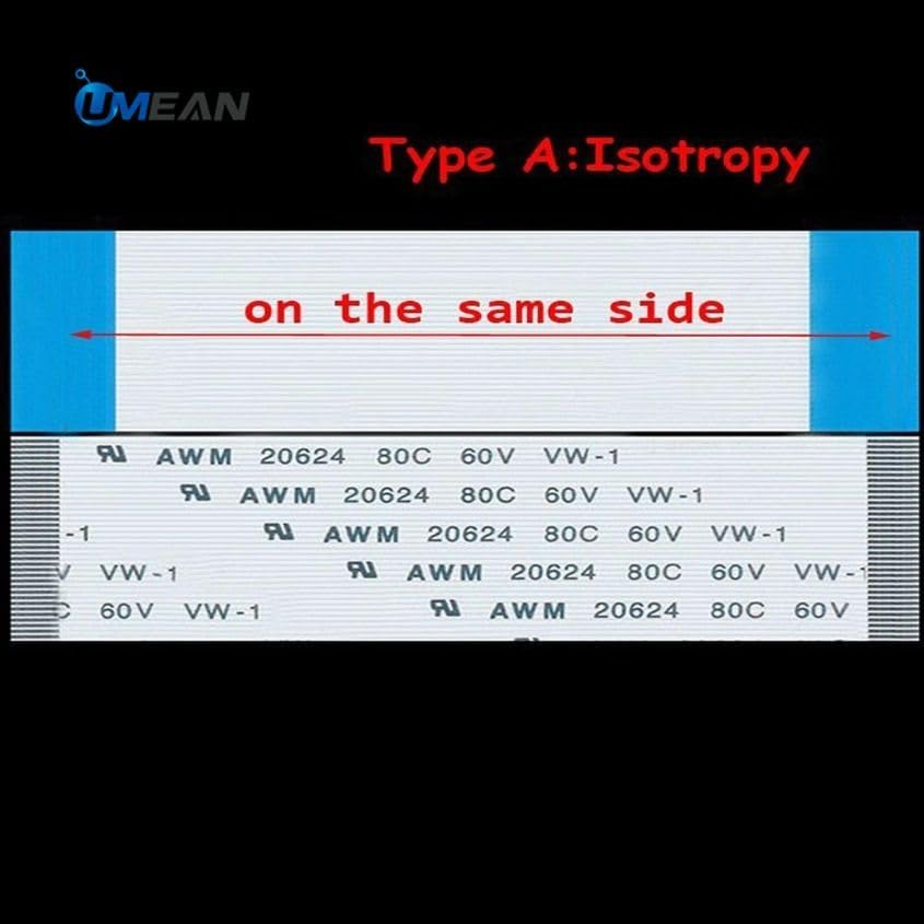 Wiring Connecting Terminals - 100pcs 36Pin FFC Cable Connector 0.5mm Pitch A Type 30cm Length Isotropy Ribbon Flexible Flat Wire AWM 20624 - (Insert Type: Type A Isotropy)