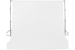 10x20ft/3x6m Pure White Muslin Collapsible Photo Backdrop Curtain