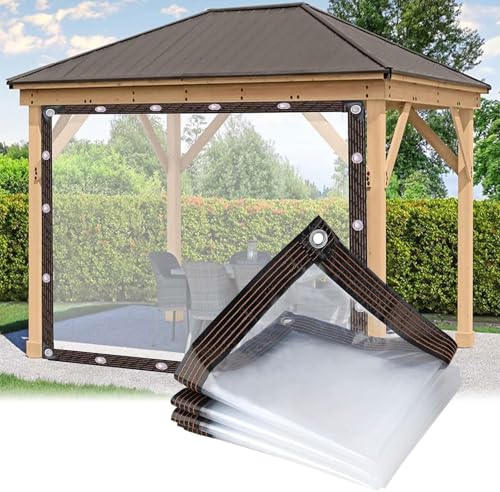 Wasserdicht Transparente Plane,3x6m Abdeckplane Mit Ösen,Gewächshaus Pet Hutch Dach,Wetterfeste Plane Faltbar Planen,PVC Wasserdicht Regenschutz