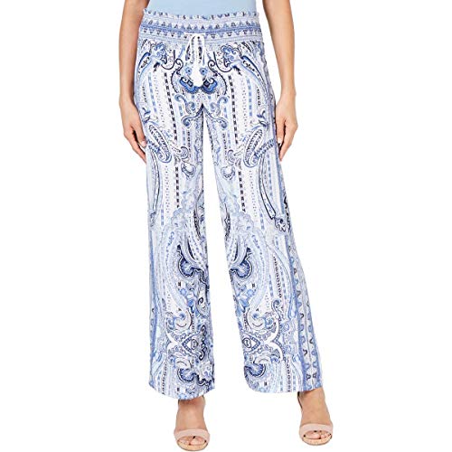 INC International Concepts Printed Drawstring Wide-Leg Pants