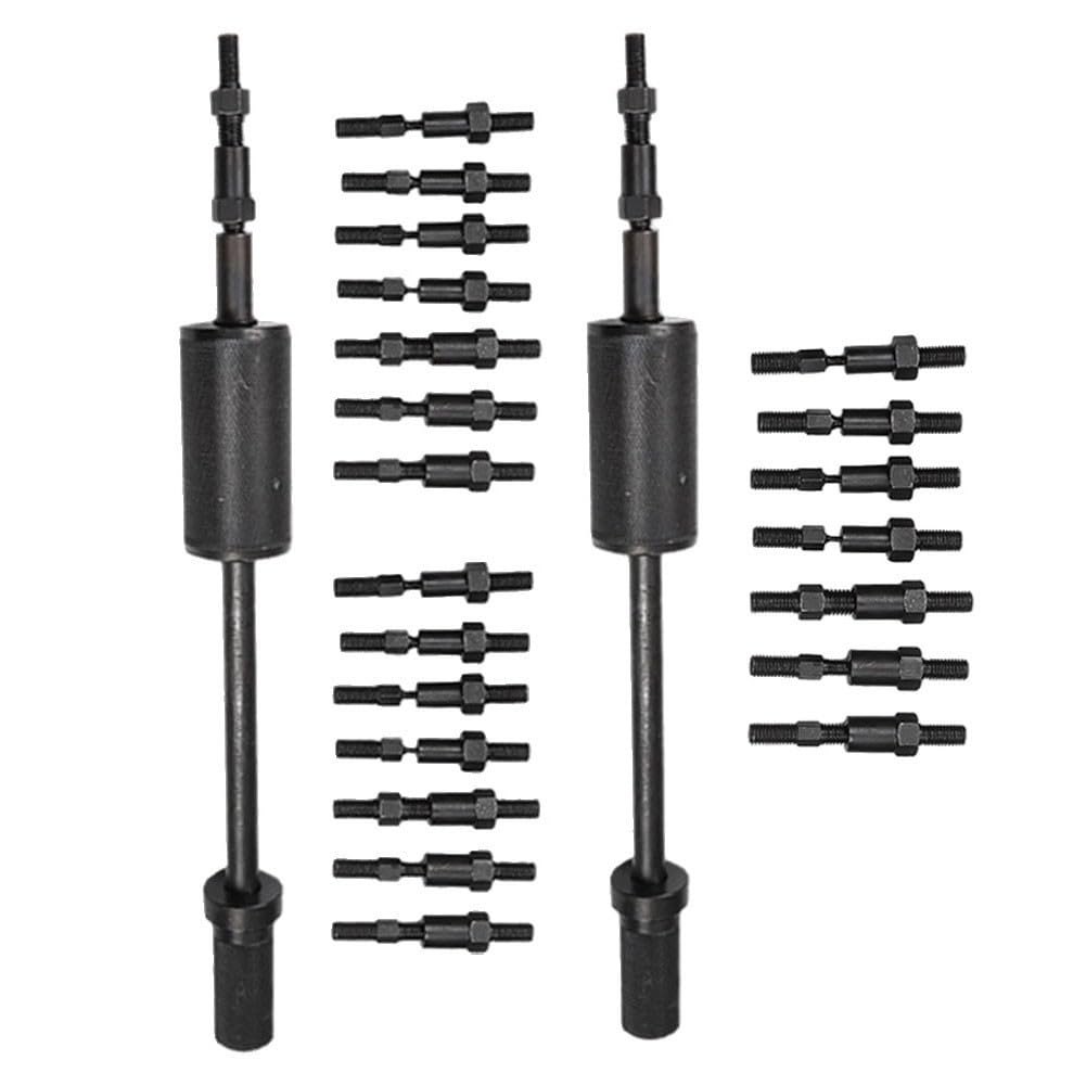 Juego de herramientas manuales para extracción de pasadores cónicos roscados internos y externos, 3 mm a 12 mm, martillo extractor mecánico con construcción de metal