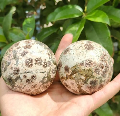 Gema mineral verde en esfera de 60mm pulida a mano para colecciones 4