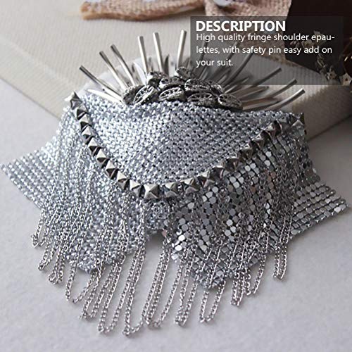 KESYOO 2Pcs Lapel Pin for Enamel with Hanging Chains Epaulet Brooch Suit Stud for Men Woman Adult - Image 4