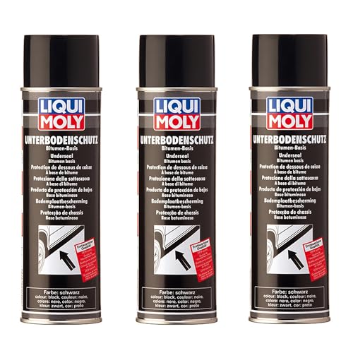 3X LIQUI Moly 6111 Unterbodenschutz Bitumen schwarz Spray Unterboden-Schutz 500m