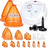 RUTAWZ Vacuum Therapy Machine with 150ML Large Cups, Scrapping Cupping Therapy Sets for Body Back Face Massage, 6 Modes and Adjustable Suction Multifunctional Body Massager for Home Salon SPA