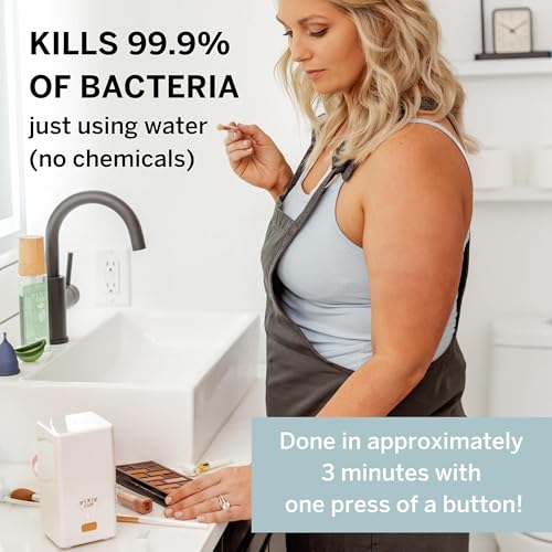 Pixie - Esterilizador de copa menstrual - Clasificado 1 para el mejor vaporizador - Mata el 99.9% de los gérmenes con vapor más limpio - Lava tu taza o disco menstrual en 3 minutos. - Interruptor de - imagen 4